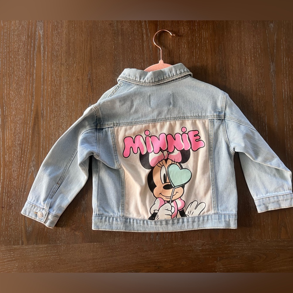 Zara Denim Jacket with Minnie Mouse Design